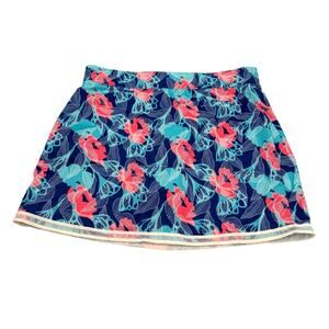 Pebble Beach Dry-Luxe Performance Floral Print Golf Skort Shorts Skirt SZ Large